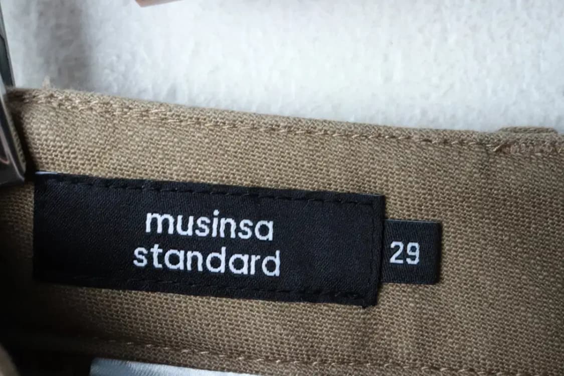 (M-L) 무신사 스탠다드 면바지 팬츠 베이지 일자핏 아메카지-23A0 상품이미지5