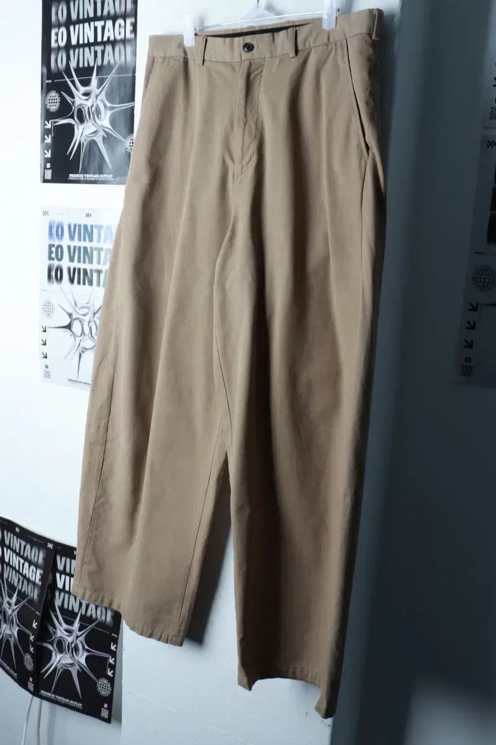 (L-XL) 해칭룸 면바지 팬츠 와이드핏 브라운 한정판-23A2 상품이미지1