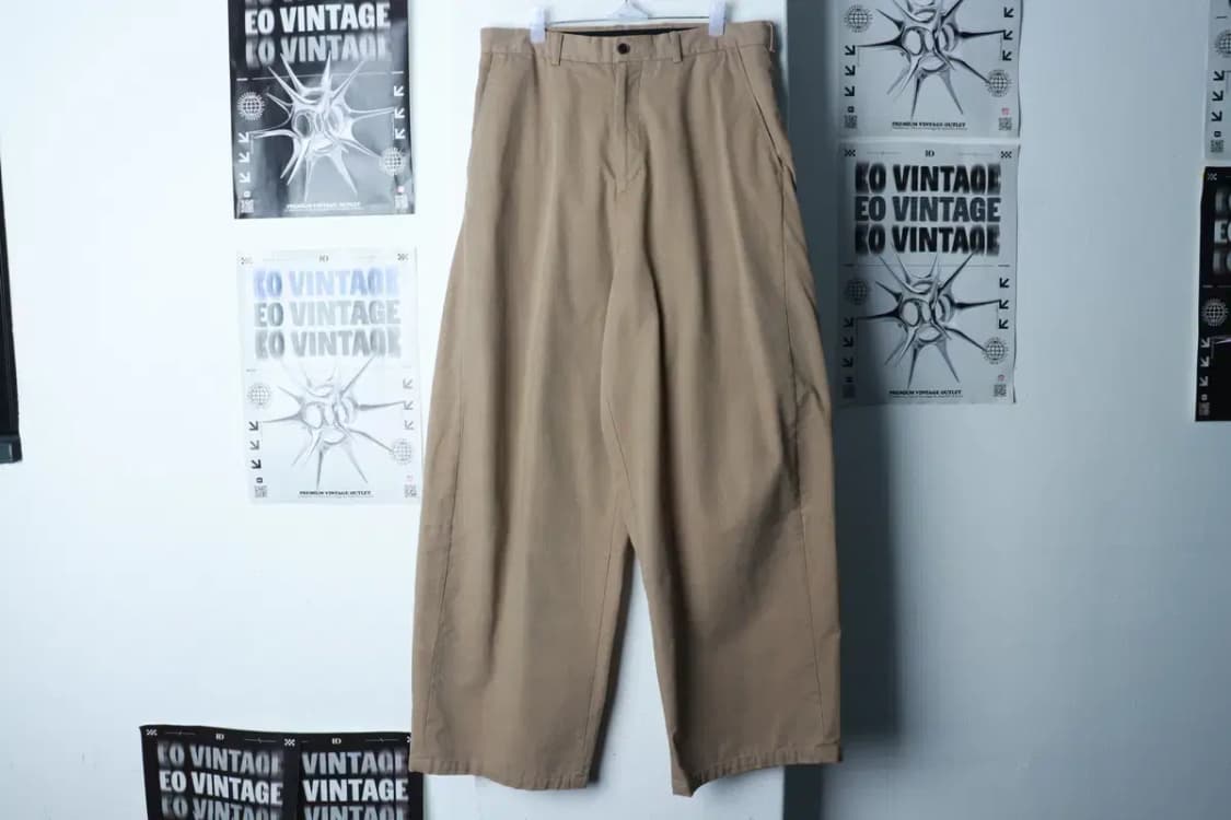 (L-XL) 해칭룸 면바지 팬츠 와이드핏 브라운 한정판-23A2 상품이미지2