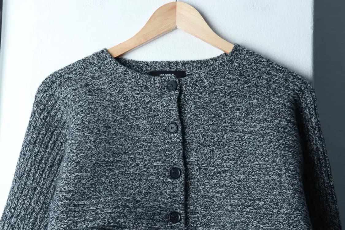 W(F) 다이애그널 니트 가디건 크롭 레이어드 오레오 유니크-16BD4 상품이미지3