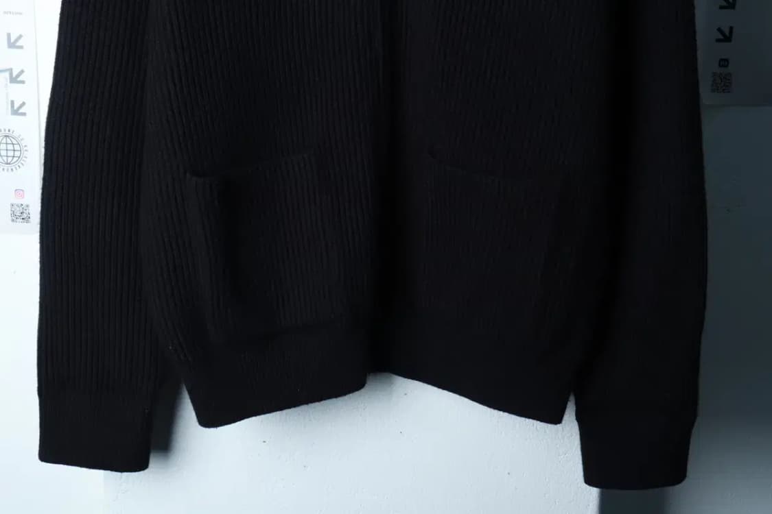 (M-L) 수아레 니트 가디건 집업 무지 블랙 놈코어-16BD7 상품이미지4