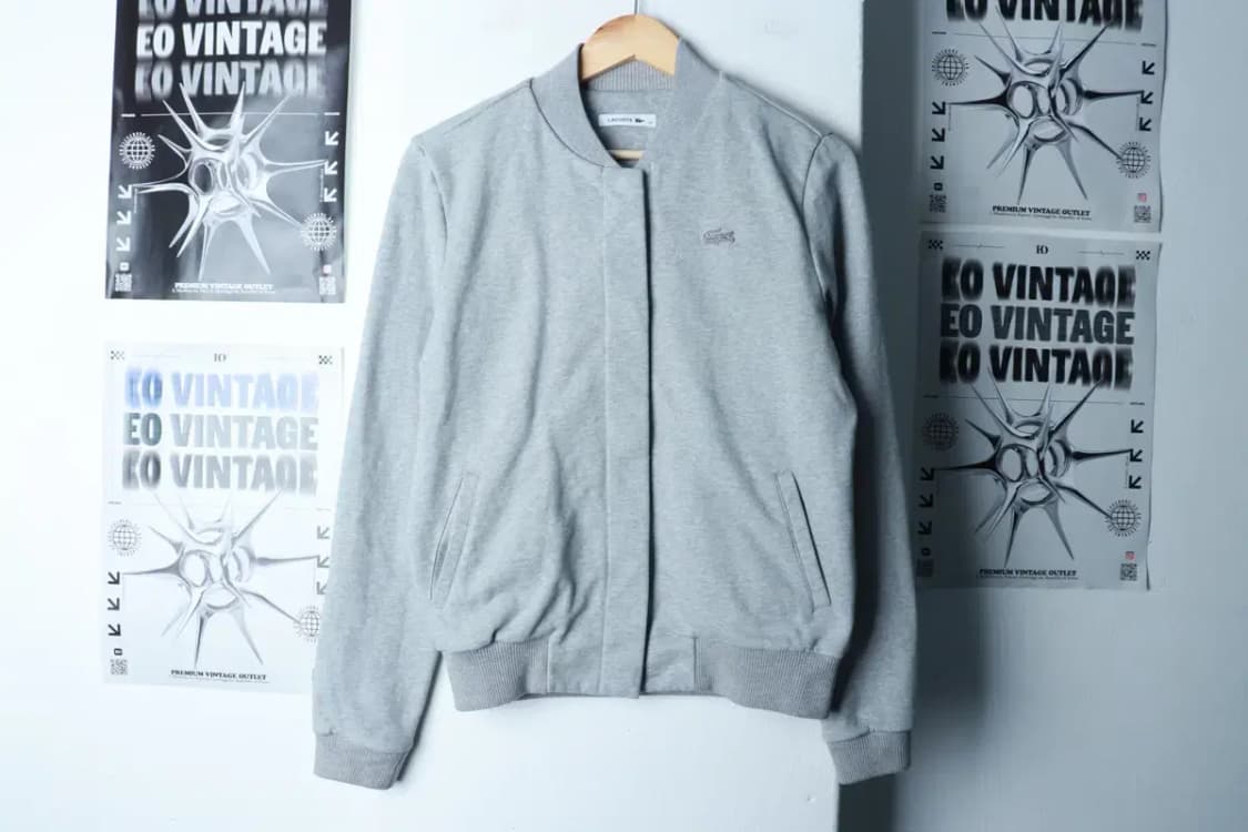 W(L) 라코스테 집업 바람막이 점퍼자켓 스타디움 그레이 면-16BDB 상품이미지2