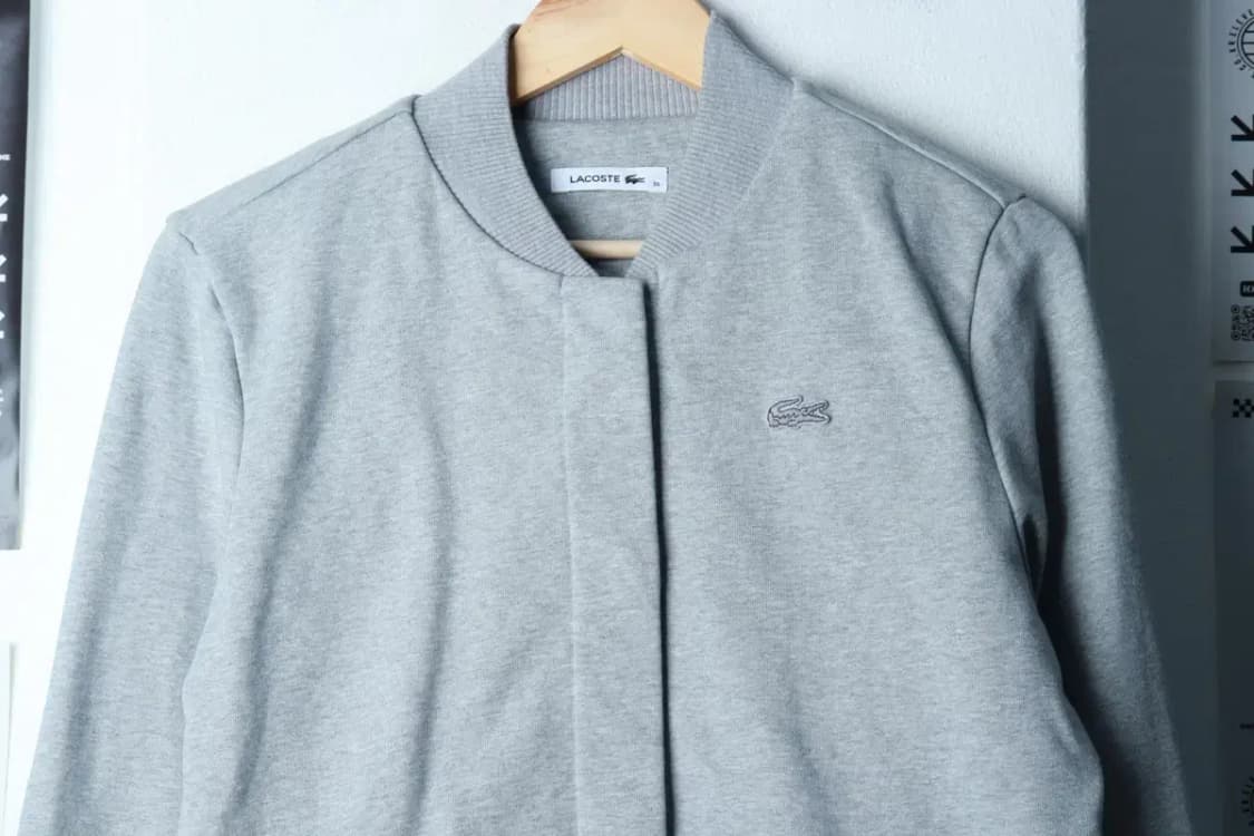 W(L) 라코스테 집업 바람막이 점퍼자켓 스타디움 그레이 면-16BDB 상품이미지3