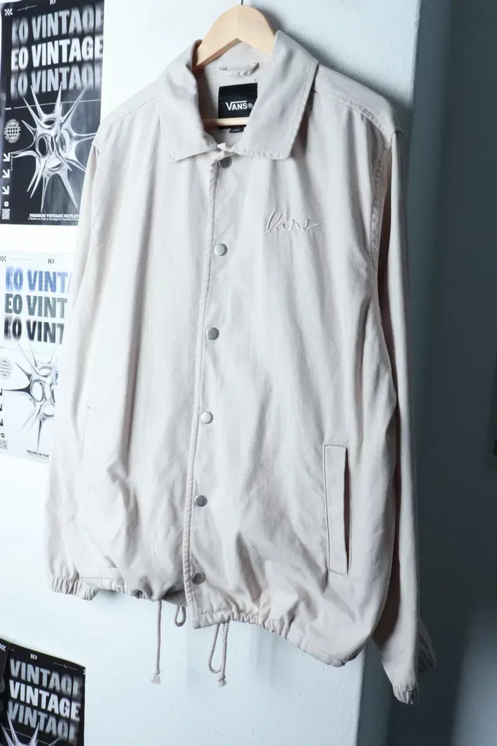 (M-L) 반스 집업 바람막이 점퍼자켓 코치 트러커 베이지 면-16BDC 상품이미지1