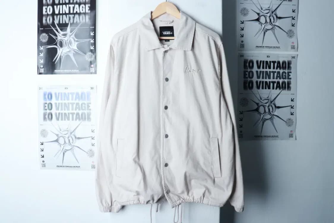 (M-L) 반스 집업 바람막이 점퍼자켓 코치 트러커 베이지 면-16BDC 상품이미지2