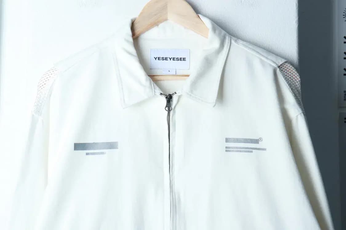 (L) 예스아이씨 집업 바람막이 점퍼자켓 트러커 화이트 스트릿-16BE2 상품이미지3