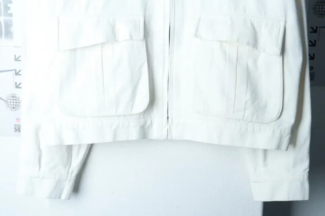 (L) 예스아이씨 집업 바람막이 점퍼자켓 트러커 화이트 스트릿-16BE2 상품이미지4