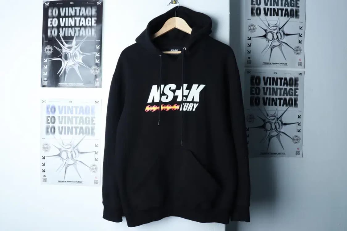 (M-L) 네스티킥 후드티셔츠 빅로고 기모 블랙 올드스쿨-16BEE 상품이미지2