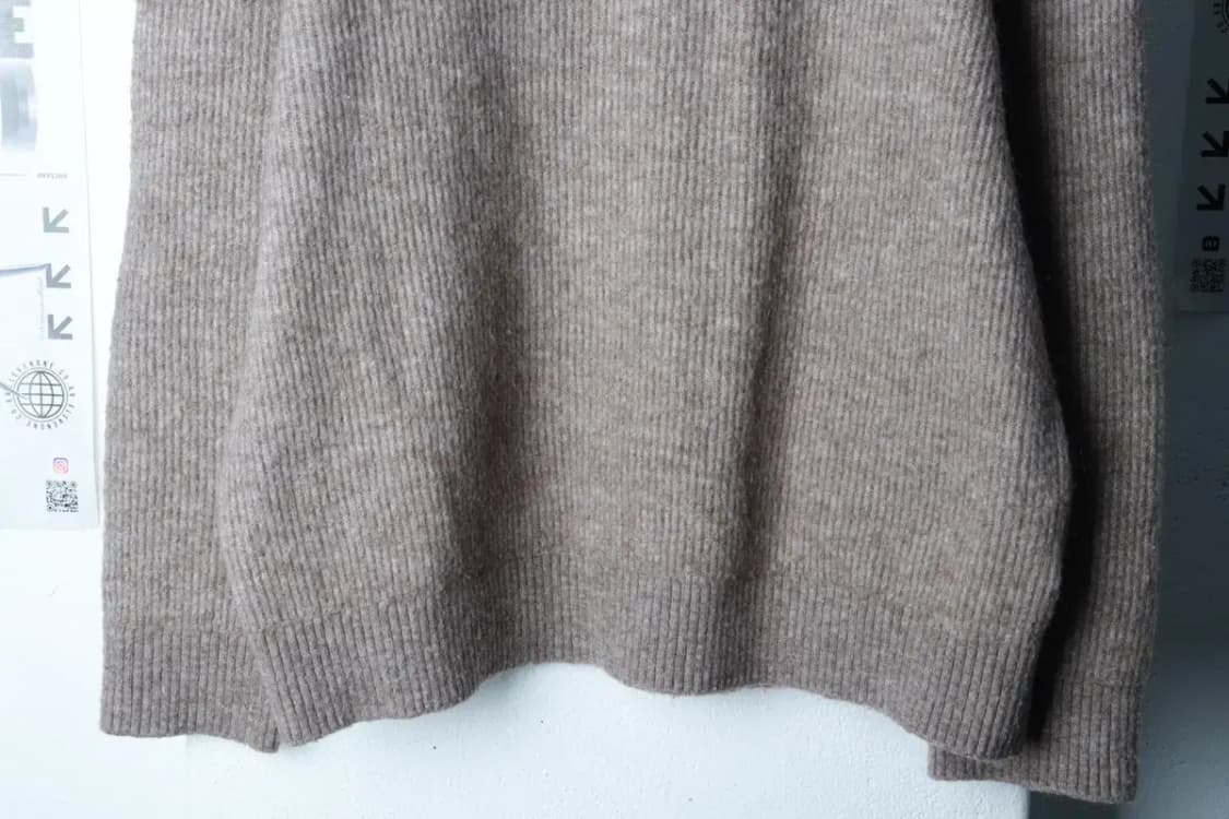 (L-XL) 코스 니트 루즈핏 무지 브라운 울-16BF1 상품이미지4