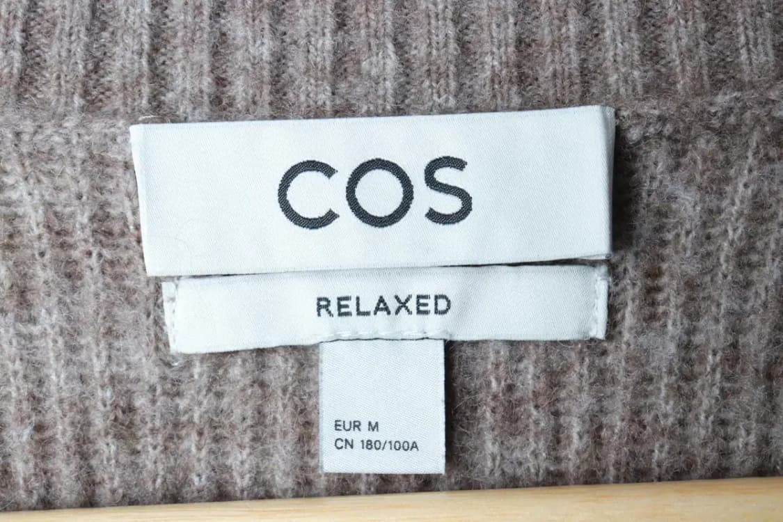 (L-XL) 코스 니트 루즈핏 무지 브라운 울-16BF1 상품이미지5