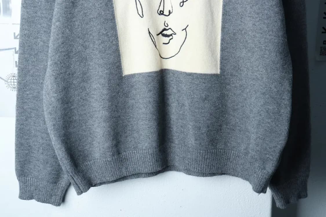 (F) 브랜드빈티지 니트 명화 루즈핏 그레이-16BF2 상품이미지4