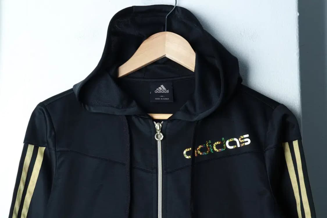 W(L) 아디다스 후드집업 져지 기능성 블랙 금장-16BF3 상품이미지3