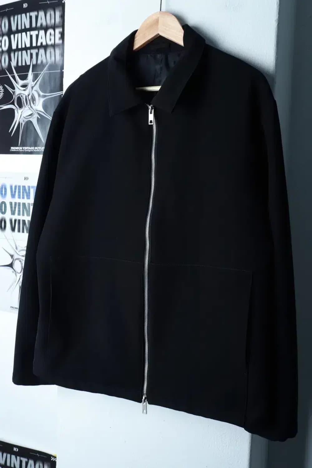 (L-XL) 라퍼지스토어 집업 바람막이 점퍼자켓 블루종 블랙-16BF4 상품이미지1