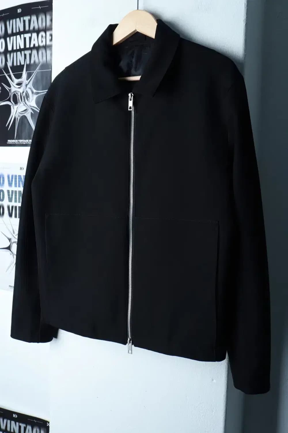 (S) 라퍼지스토어 집업 바람막이 점퍼자켓 블루종 투웨이 블랙-16BF6 상품이미지1