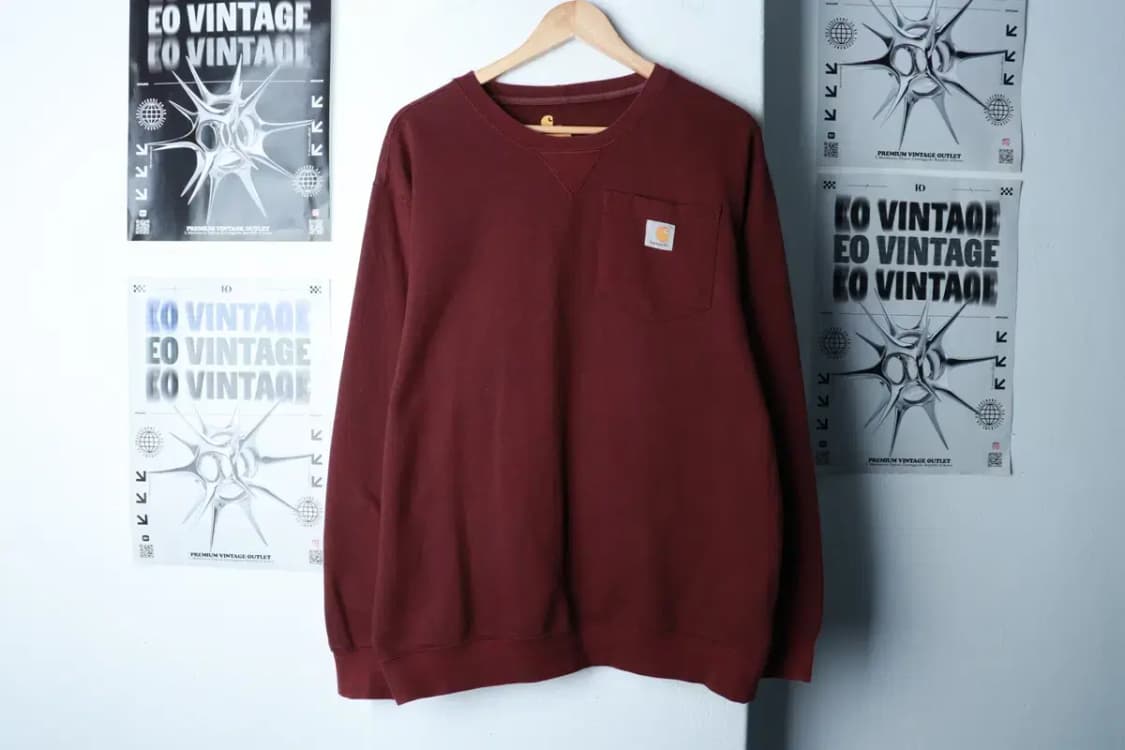 (XL-2XL) 칼하트 긴팔티셔츠 빅사이즈 포켓 버건디-16BFA 상품이미지2