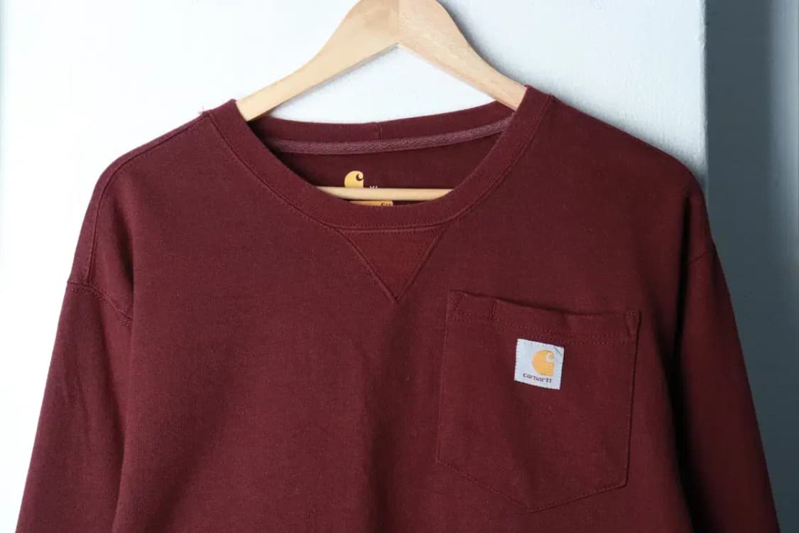 (XL-2XL) 칼하트 긴팔티셔츠 빅사이즈 포켓 버건디-16BFA 상품이미지3