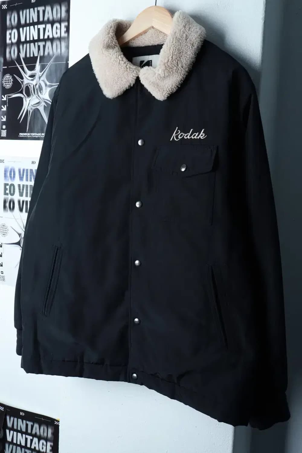 (L-XL) 코닥 패딩 점퍼자켓 쉐르파 누빔 블랙 브라우니-16C00 상품이미지1