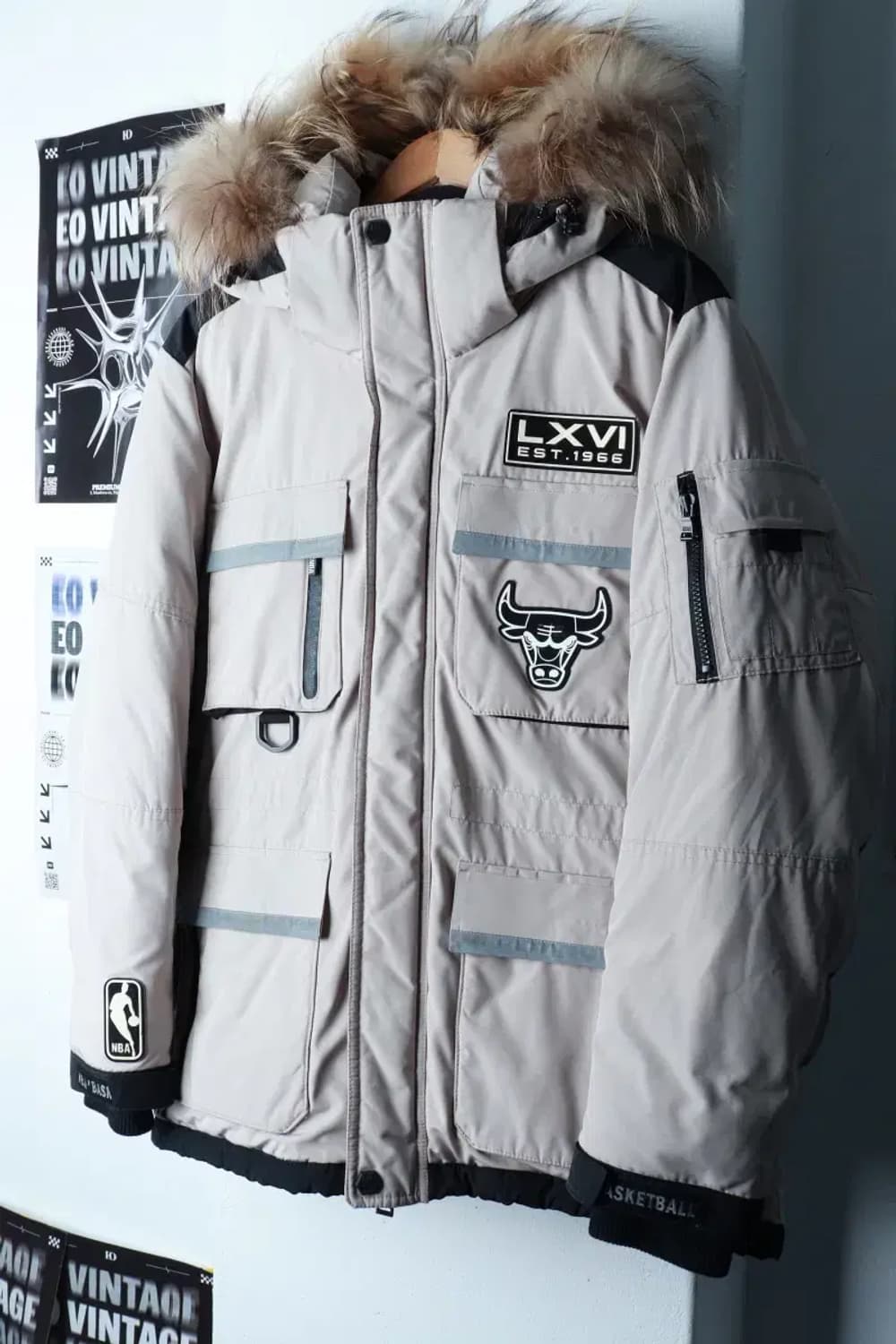 (L-2XL) NBA 엔비에이 패딩 점퍼자켓 시카고불스 유틸-16C01 상품이미지1