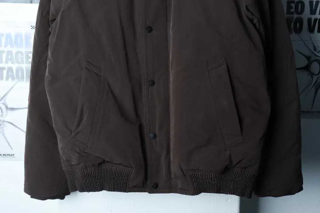 (M-L) 프랑코페라로 패딩 점퍼자켓 봄버 카키 구스다운-16C0B 상품이미지4