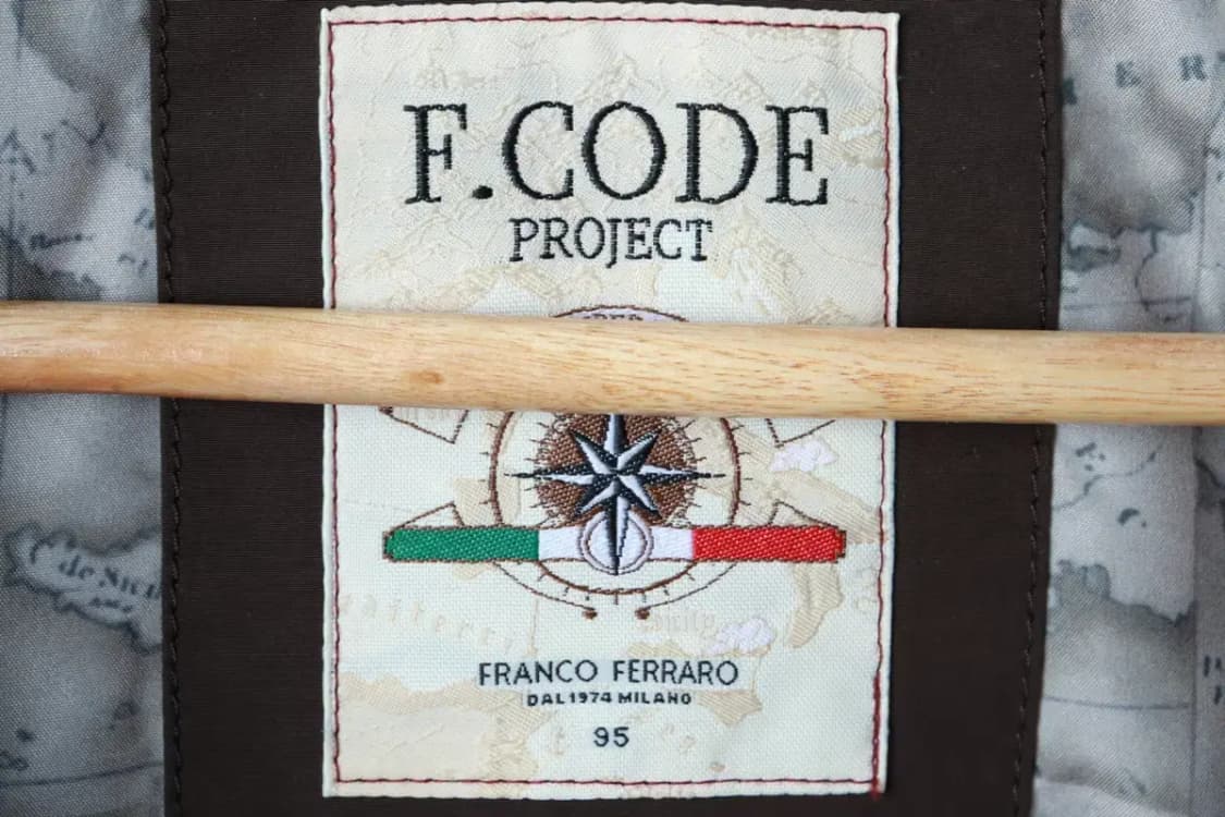 (M-L) 프랑코페라로 패딩 점퍼자켓 봄버 카키 구스다운-16C0B 상품이미지8