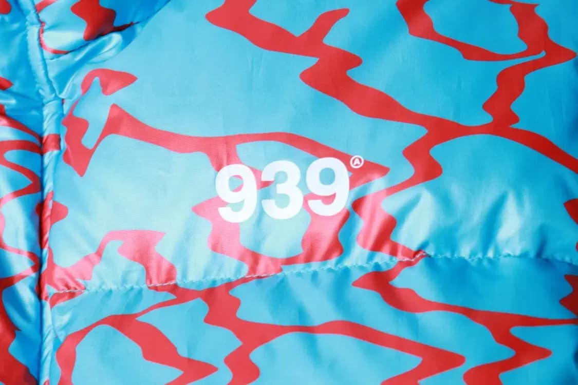 (S-M) 아카이브 볼드 패딩 점퍼자켓 연블루 패턴 덕다운-16C0D 상품이미지5