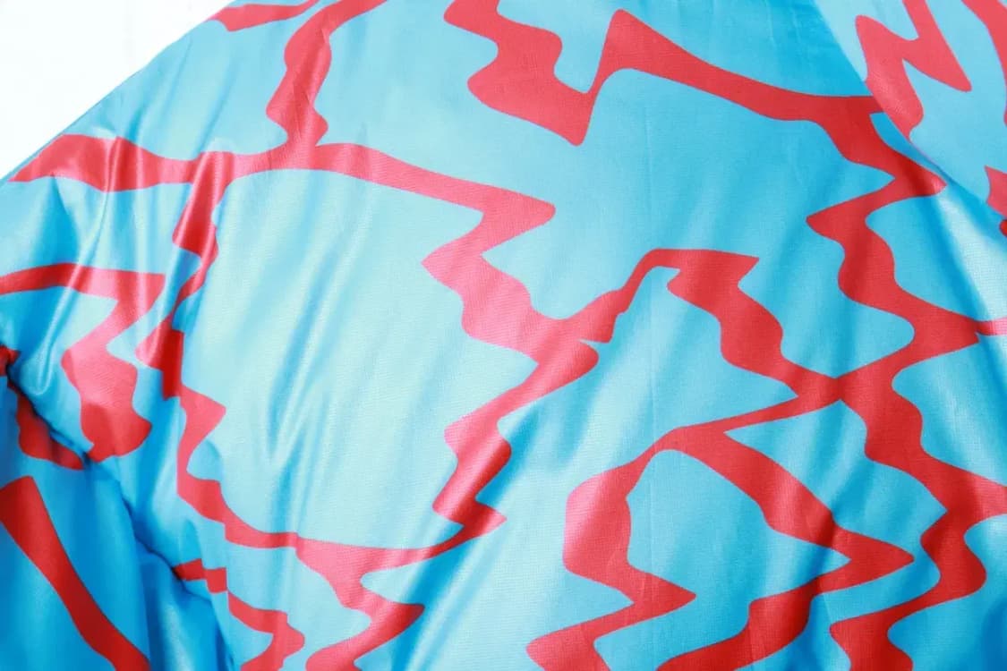 (S-M) 아카이브 볼드 패딩 점퍼자켓 연블루 패턴 덕다운-16C0D 상품이미지6