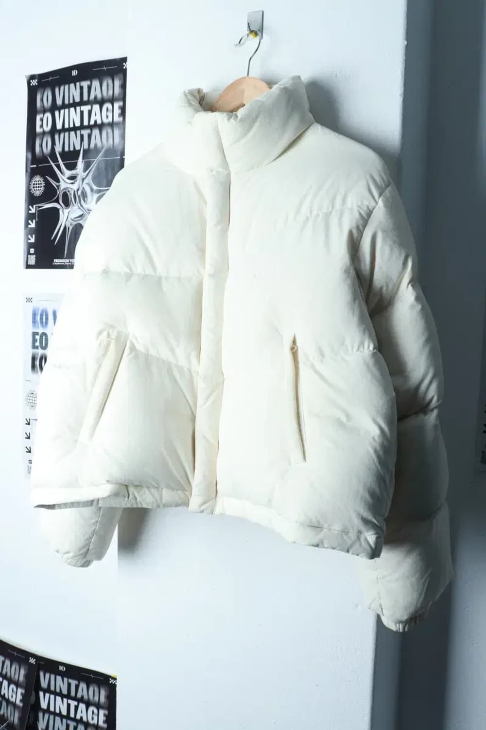 W(F) 시눈 패딩 점퍼자켓 덕다운 푸퍼 아이보리 키치-16C0E 상품이미지1