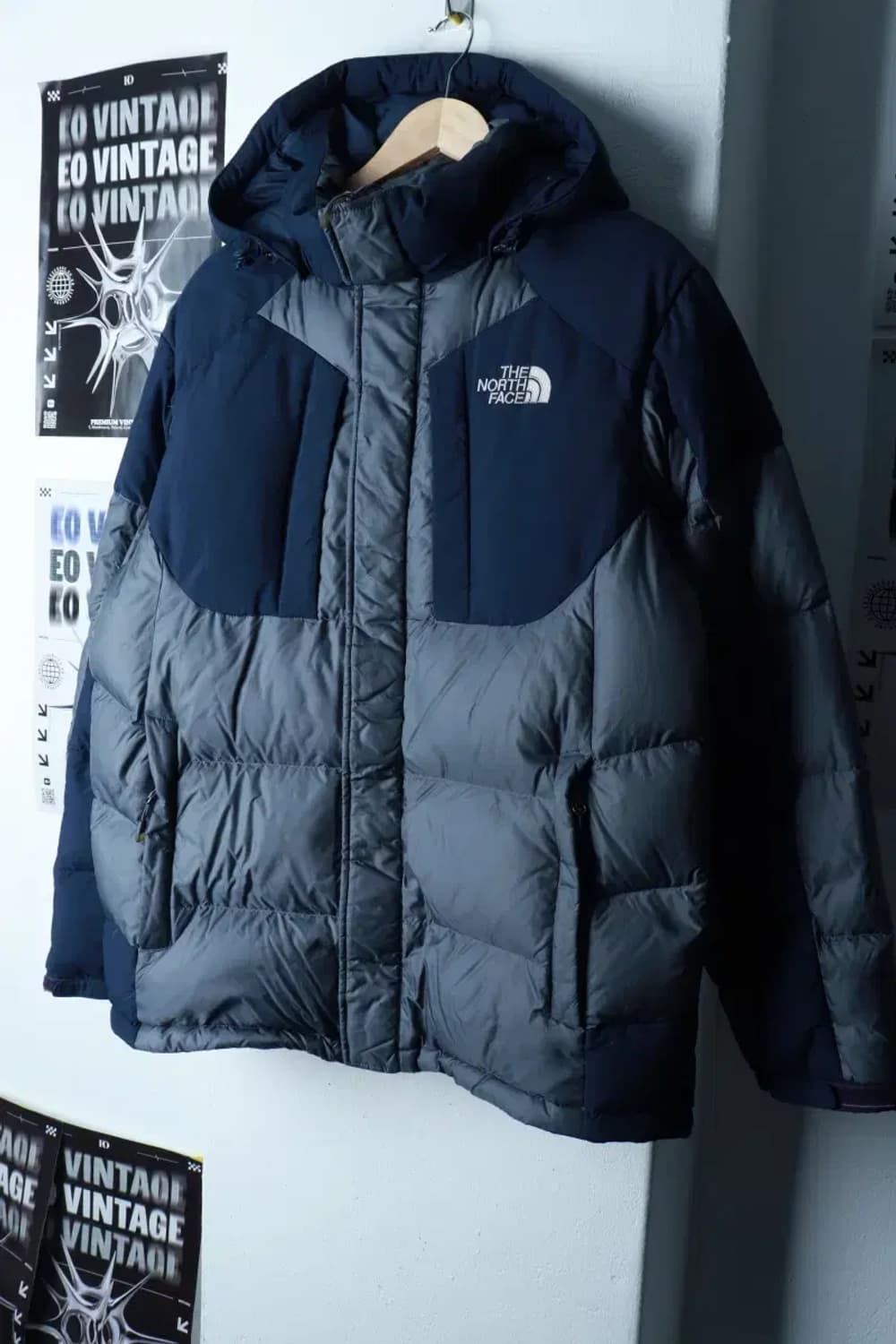 (2XL) 노스페이스 패딩 점퍼자켓 빅사이즈 구스다운 네이비-16C10 상품이미지1