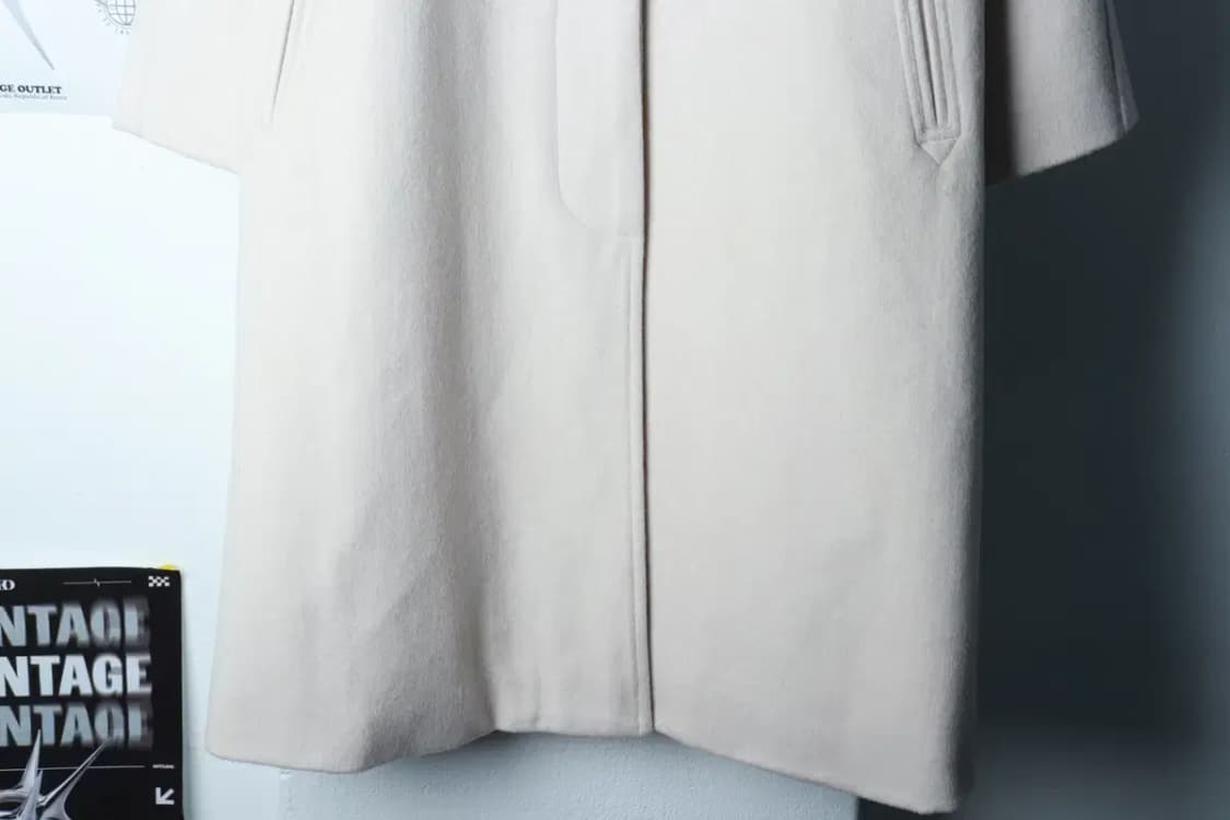 W(S-M) 라퍼지스토어 코트자켓 발마칸 아이보리 크림 울-16C14 상품이미지4