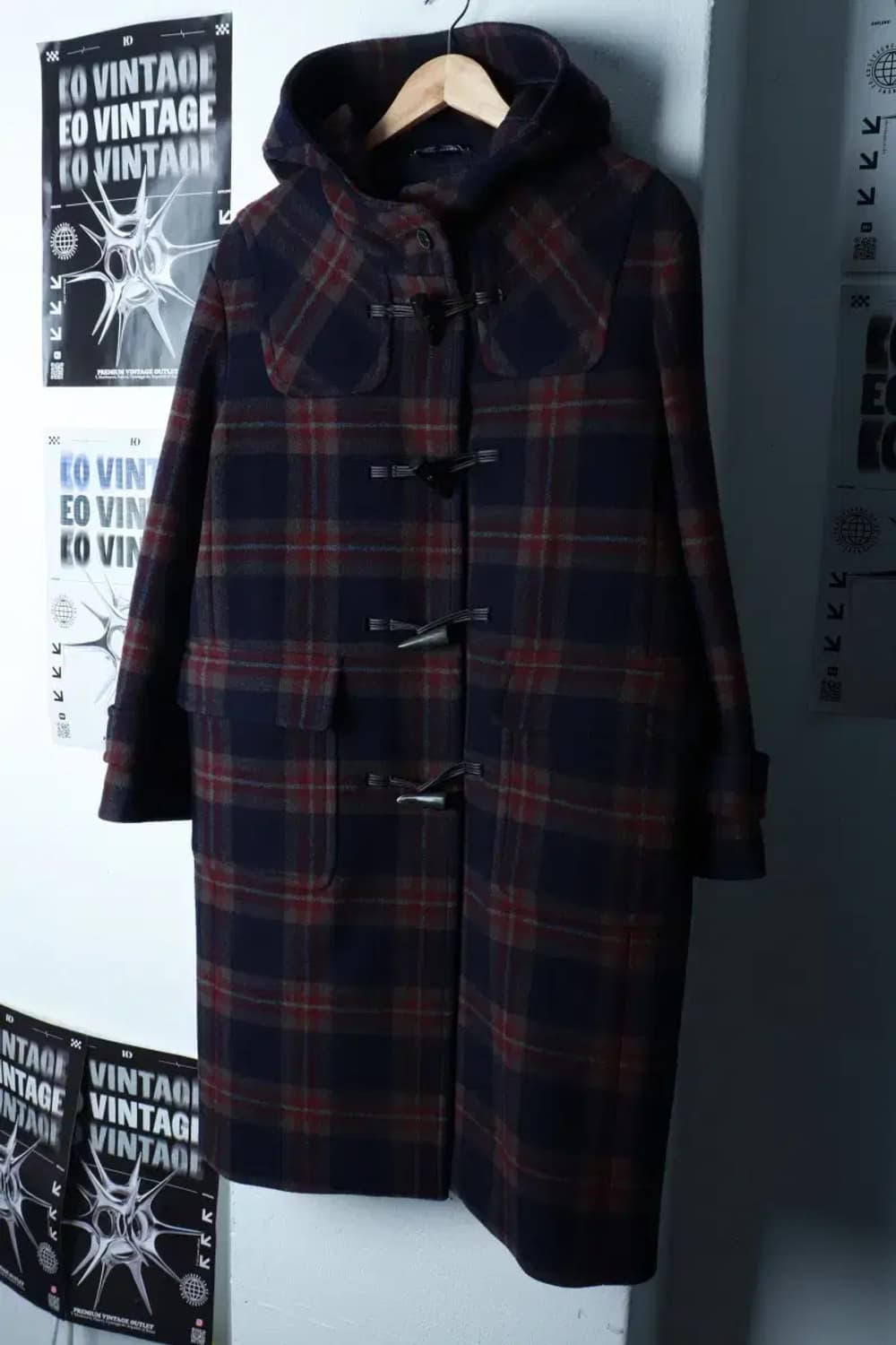 W(S-M) 타미힐피거 코트자켓 대장 떡볶이 체크 떡코 더플-16C15 상품이미지1