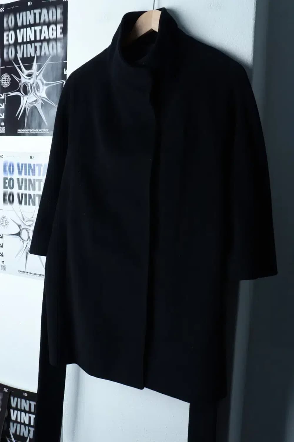 W(S-M) 지고트 코트자켓 발마칸 레이어드 캐시미어 블랙-16C16 상품이미지1