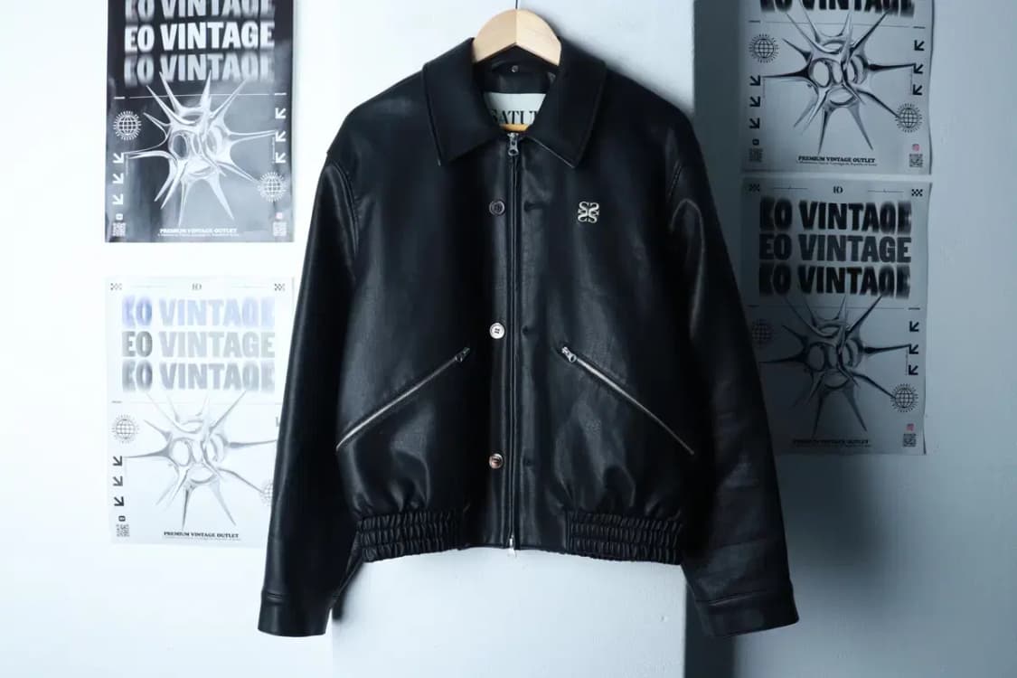 (M-L) 새터 집업 바람막이 점퍼자켓 테오 비건 레더 블랙-16C18 상품이미지2