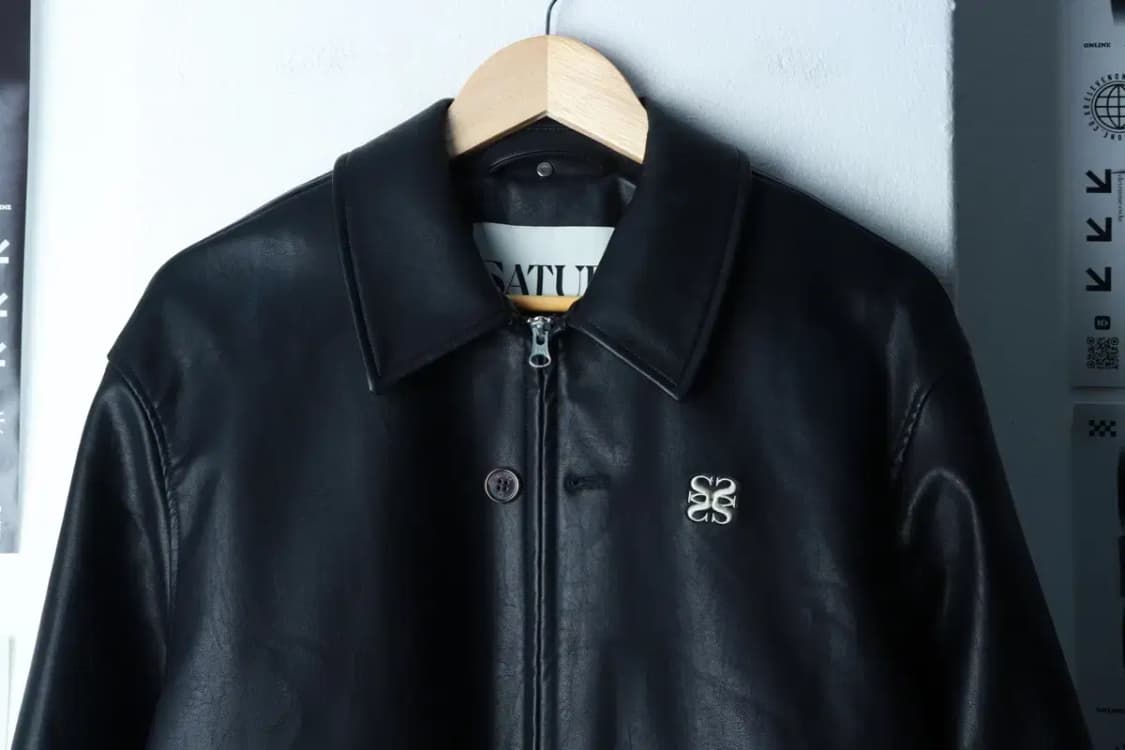 (M-L) 새터 집업 바람막이 점퍼자켓 테오 비건 레더 블랙-16C18 상품이미지3