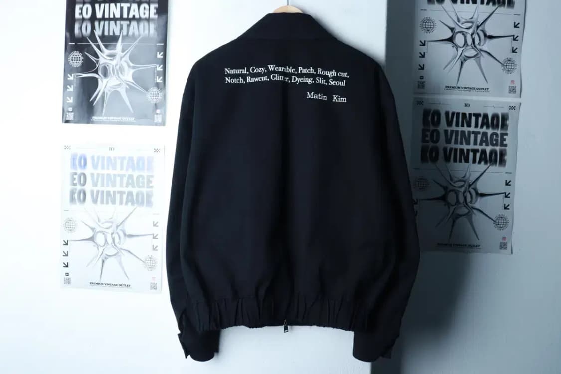 (F) 마뗑킴 집업 바람막이 점퍼자켓 블루종 레터링 드리즐러-16C19 상품이미지6