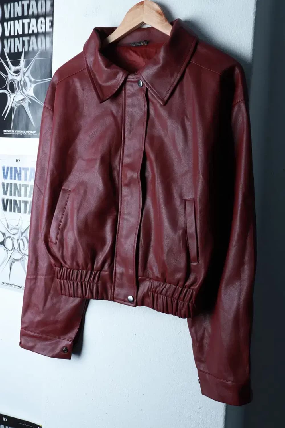 W(F) 브라운브레스 집업 바람막이 점퍼자켓 레더 세미크롭-16C1B 상품이미지1