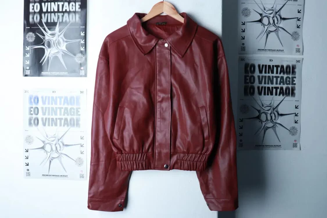 W(F) 브라운브레스 집업 바람막이 점퍼자켓 레더 세미크롭-16C1B 상품이미지2