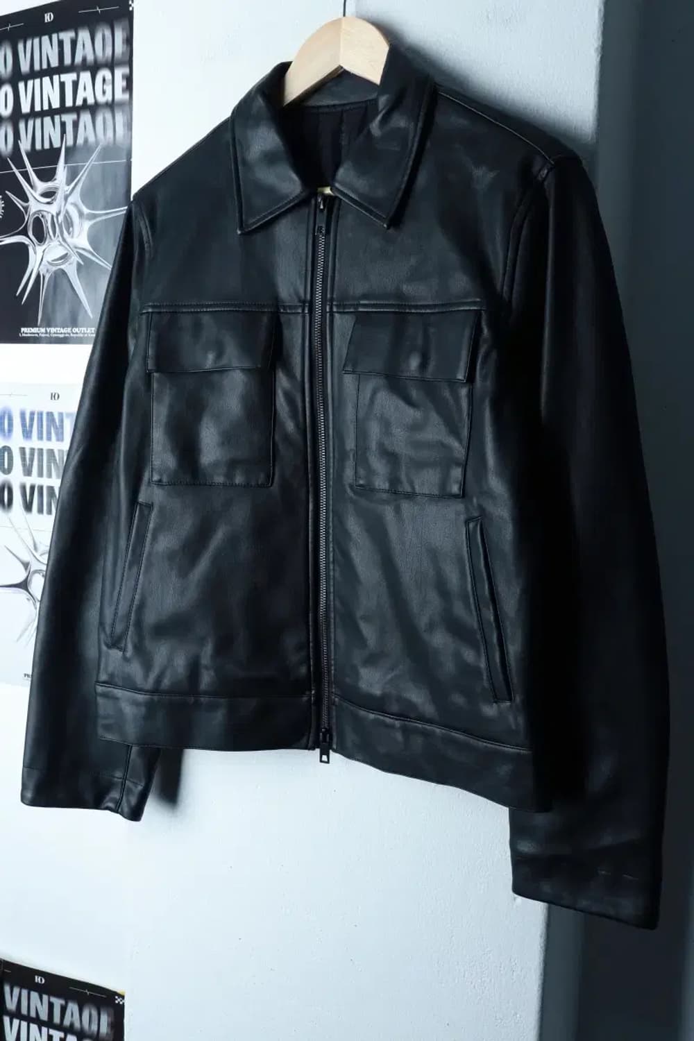 (S-M) 라퍼지스토어 집업 바람막이 점퍼자켓 레더 투웨이-16C1F 상품이미지1