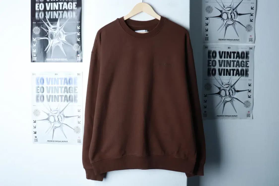 (L-XL) 에스피오나지 맨투맨 티셔츠 루즈핏 브라운 아메카지-16B67 상품이미지2