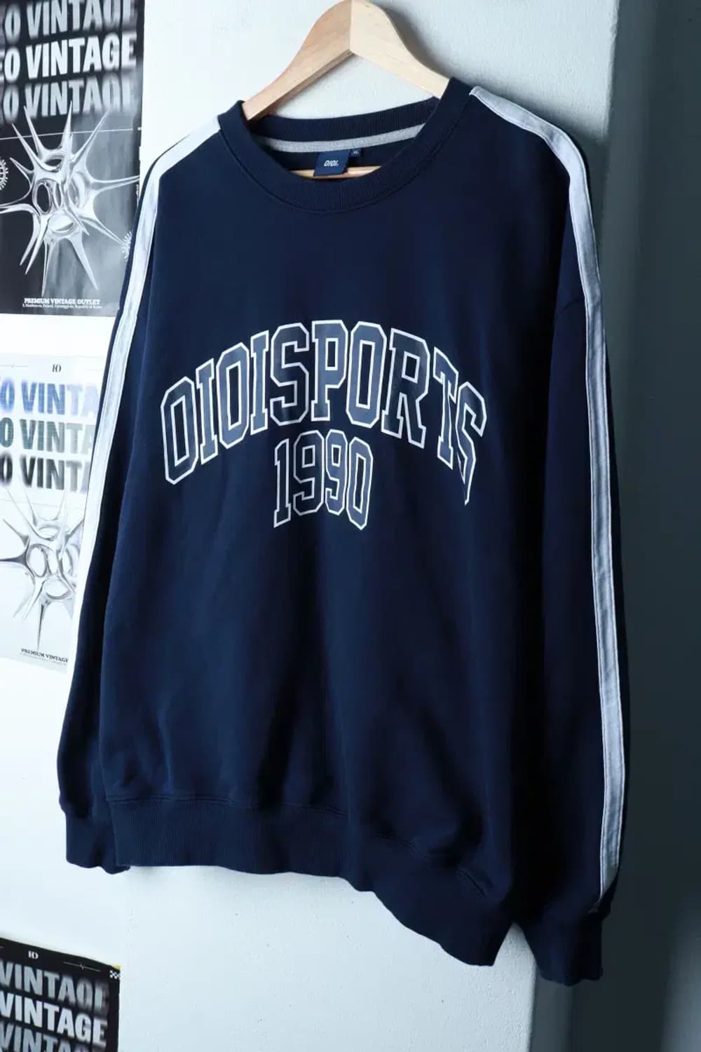 (XL-2XL) 오아이오아이 맨투맨 티셔츠 빅로고 네이비-16B68 상품이미지1