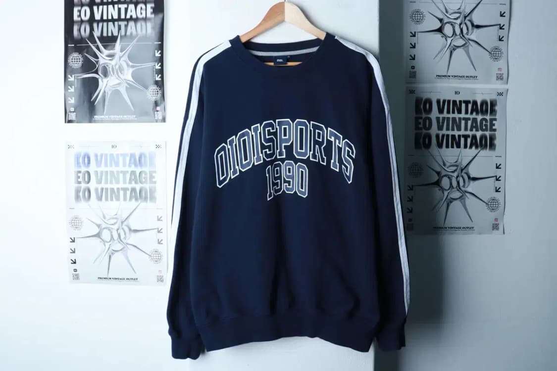 (XL-2XL) 오아이오아이 맨투맨 티셔츠 빅로고 네이비-16B68 상품이미지2