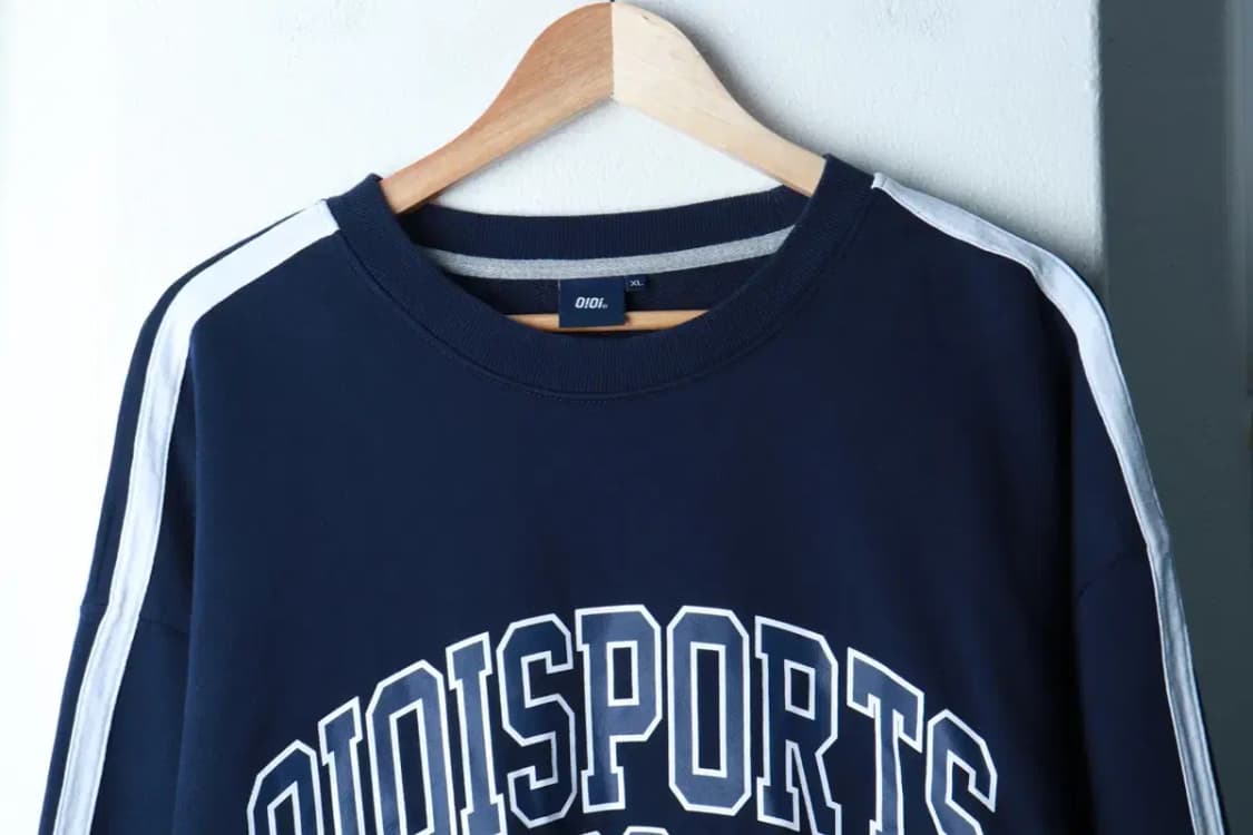 (XL-2XL) 오아이오아이 맨투맨 티셔츠 빅로고 네이비-16B68 상품이미지3