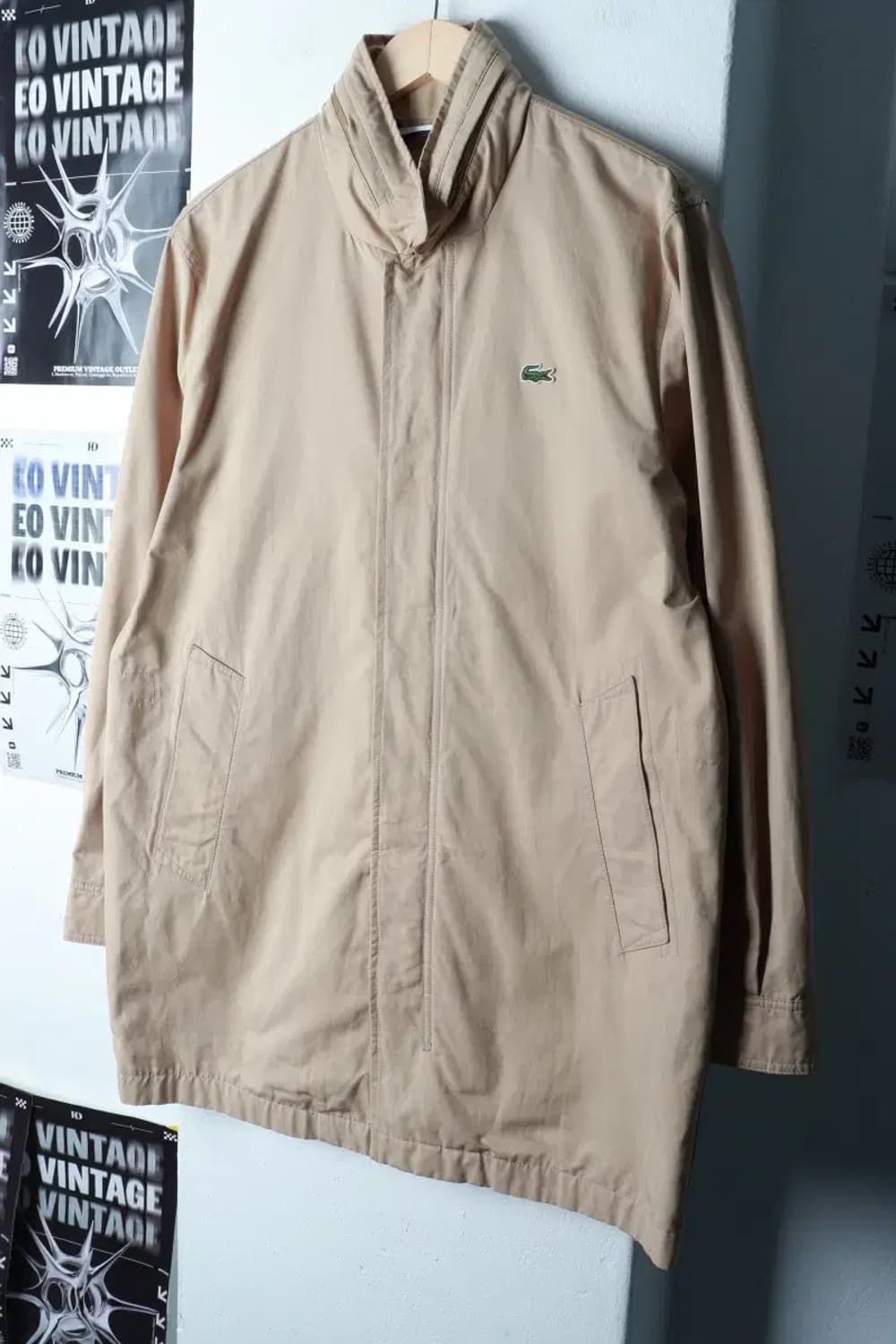 (L-XL) 라코스테 코트자켓 맥코트 베이지 면 치노 아메카지-16B74 상품이미지1