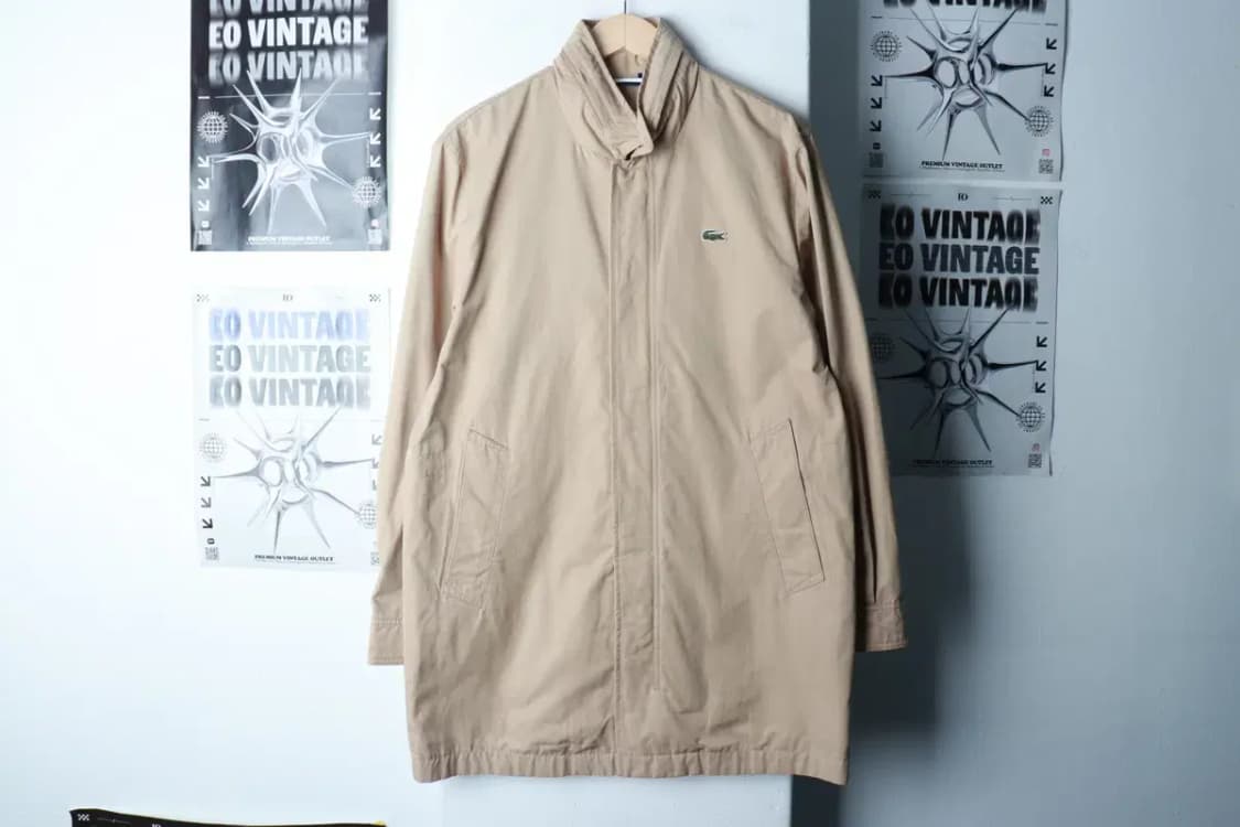 (L-XL) 라코스테 코트자켓 맥코트 베이지 면 치노 아메카지-16B74 상품이미지2