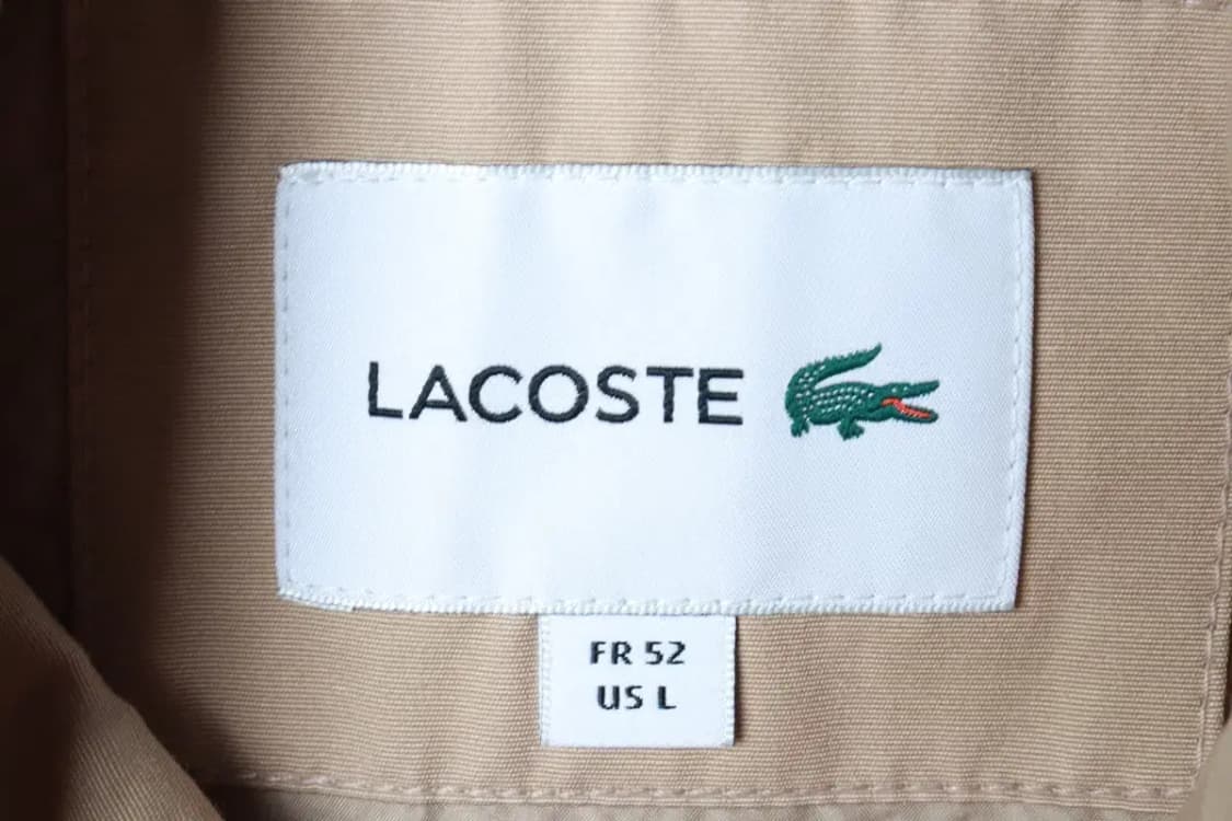 (L-XL) 라코스테 코트자켓 맥코트 베이지 면 치노 아메카지-16B74 상품이미지6