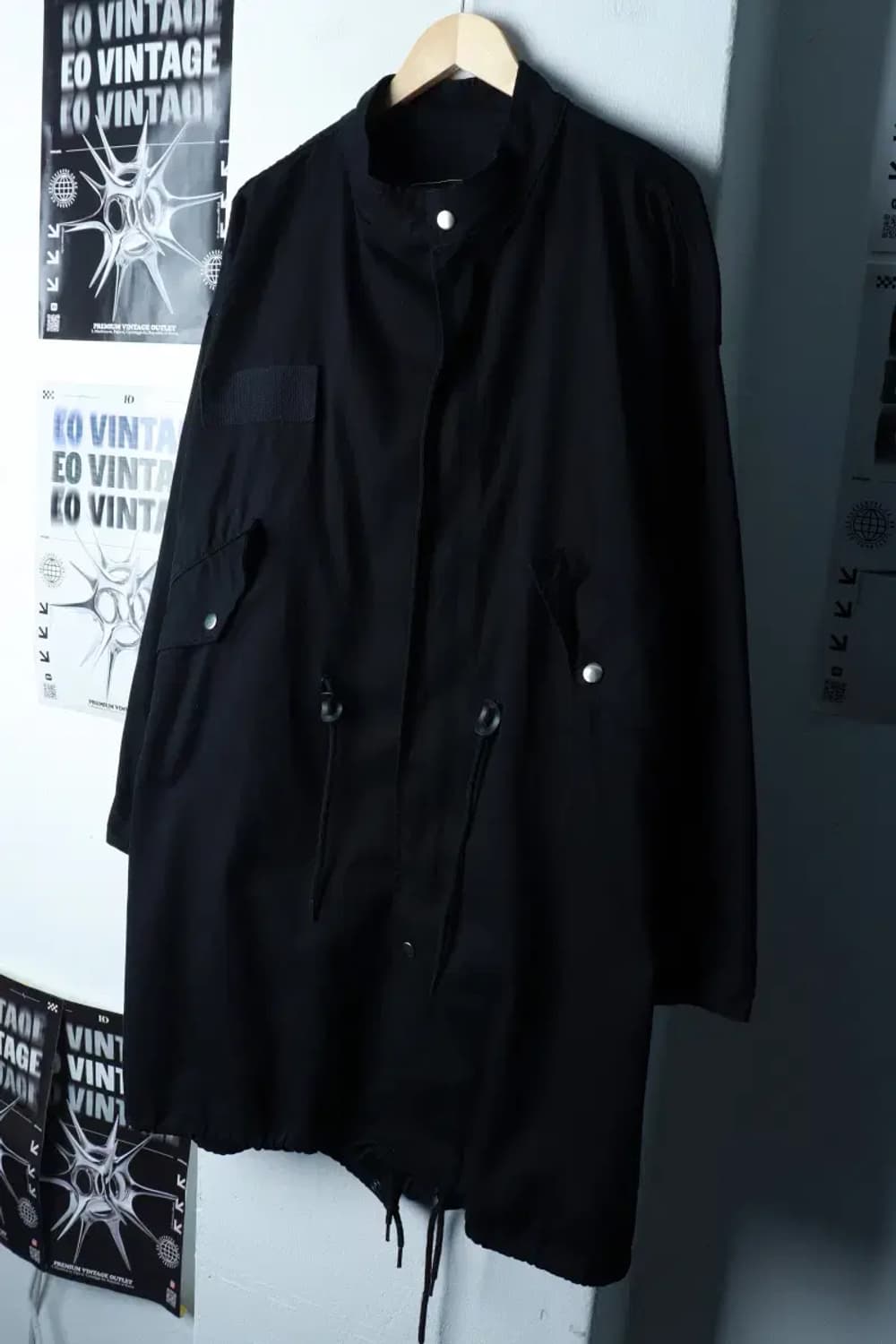 (L-XL) 언아웃핏 집업 바람막이 점퍼자켓 피쉬테일 블랙-16B7E 상품이미지1