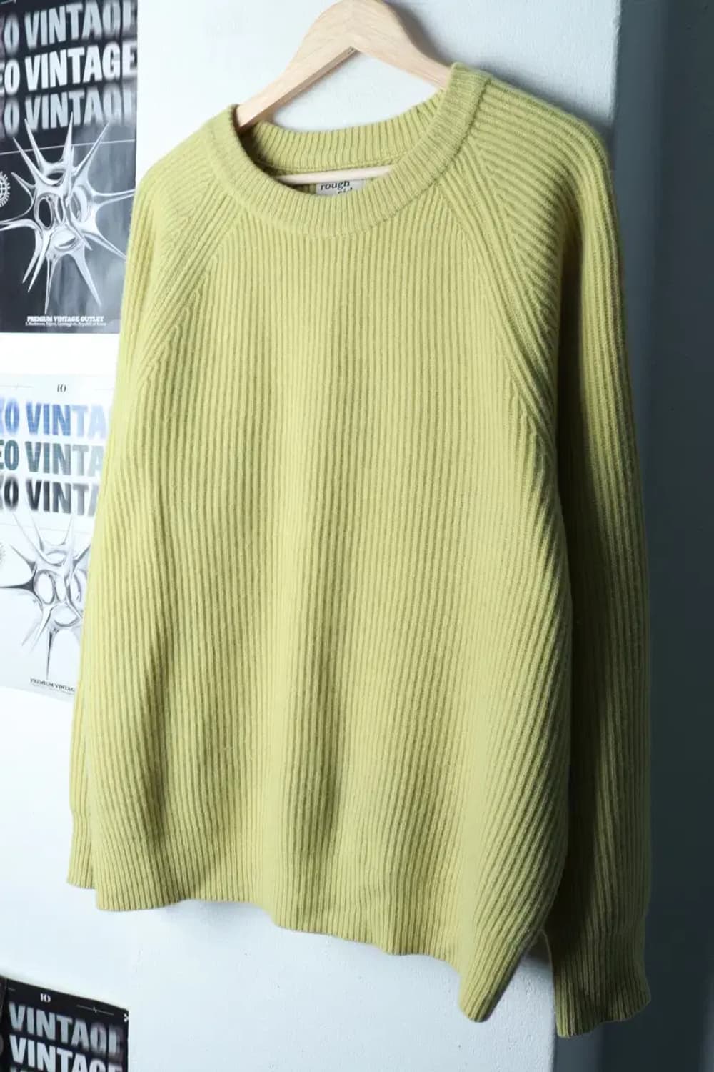 (F) 러프 사이드 니트 루즈핏 나그랑 헤비울 케이블-16B84 상품이미지1