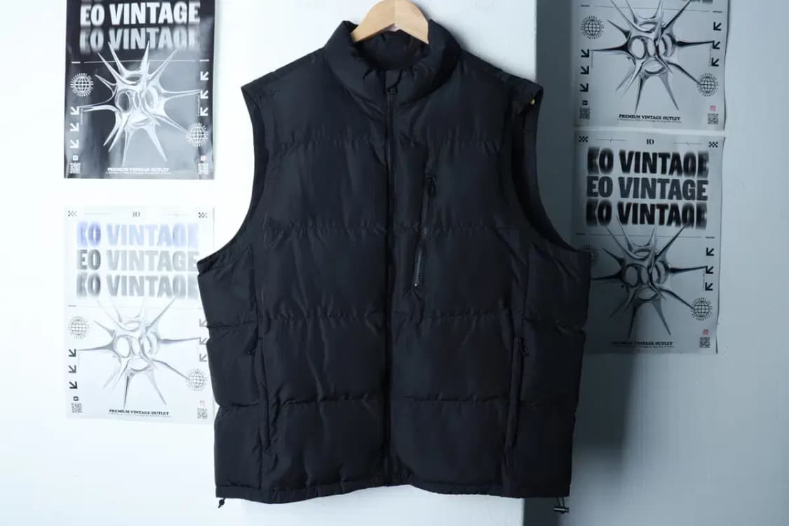 (L-XL) 자라 패딩 점퍼자켓 조끼 테크웨어 블랙-16B85 상품이미지2