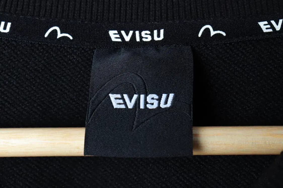 W(S) 에비수 맨투맨 티셔츠 브이넥 루즈핏 블랙-16B88 상품이미지6