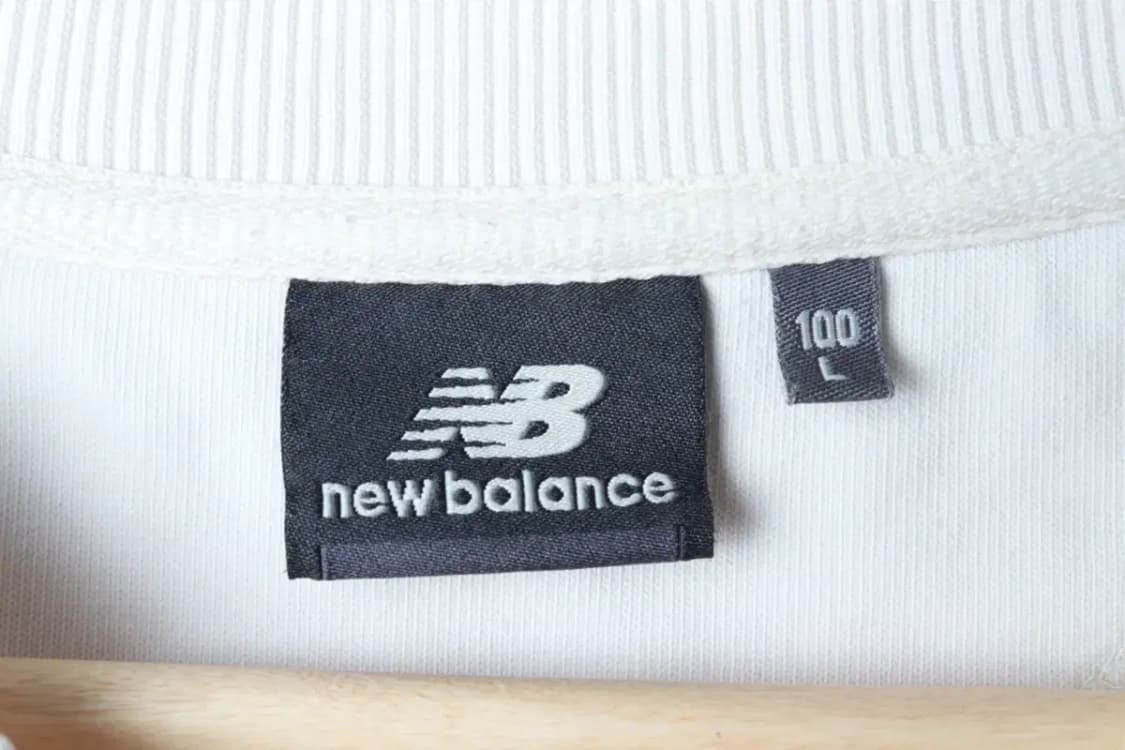 (L-XL) 뉴발란스 맨투맨 티셔츠 빅로고 화이트 올드스쿨-16B89 상품이미지6