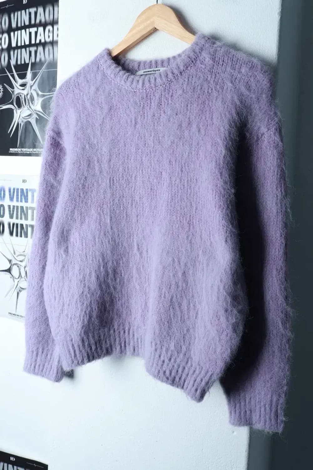 W(F) 앤써이즈예스 니트 모헤어 퍼플 키치-16B8C 상품이미지1